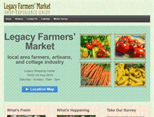 Tablet Screenshot of legacyfarmersmarket.com